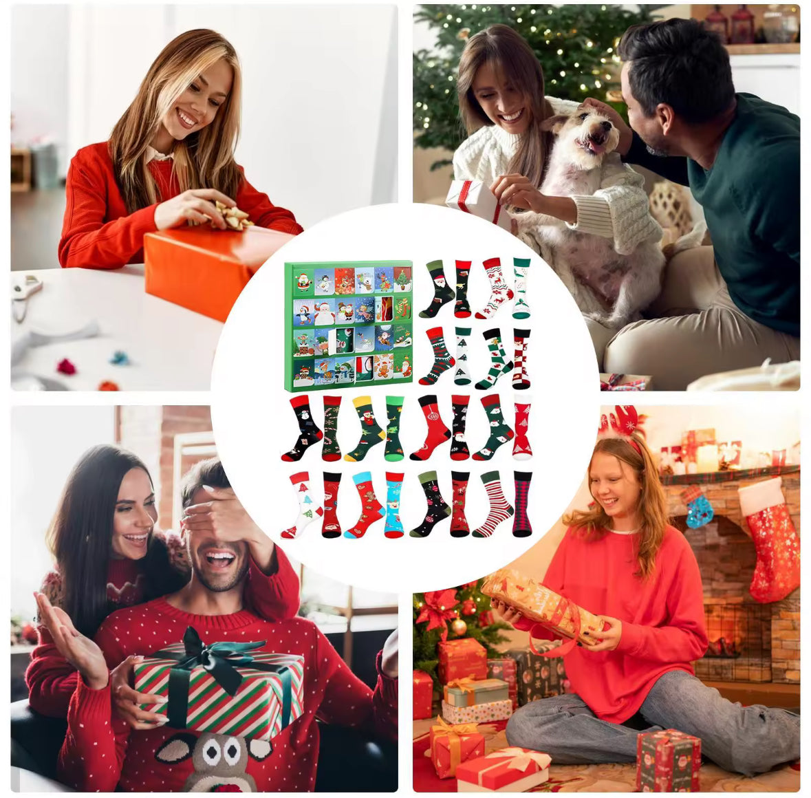 Lustiger Weihnachts Socken Adventskalender