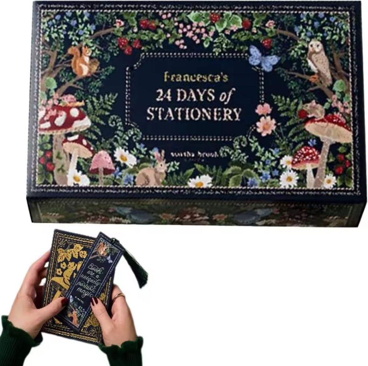 Bücherwurm Schreibutensilien Adventskalender