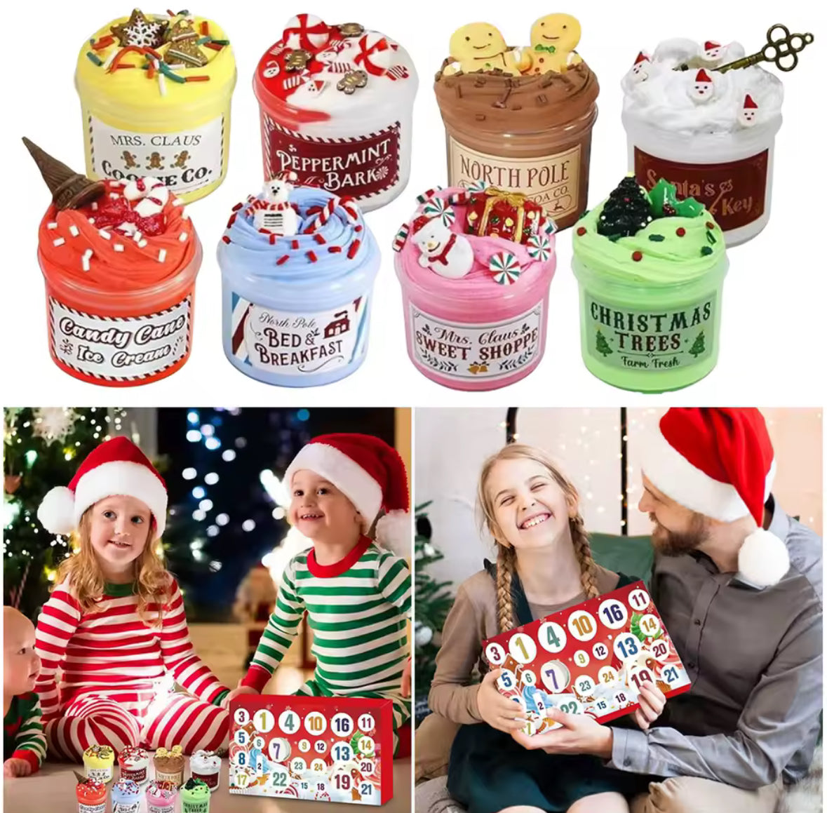 Lustiger Weihnachts Schleim Adventskalender