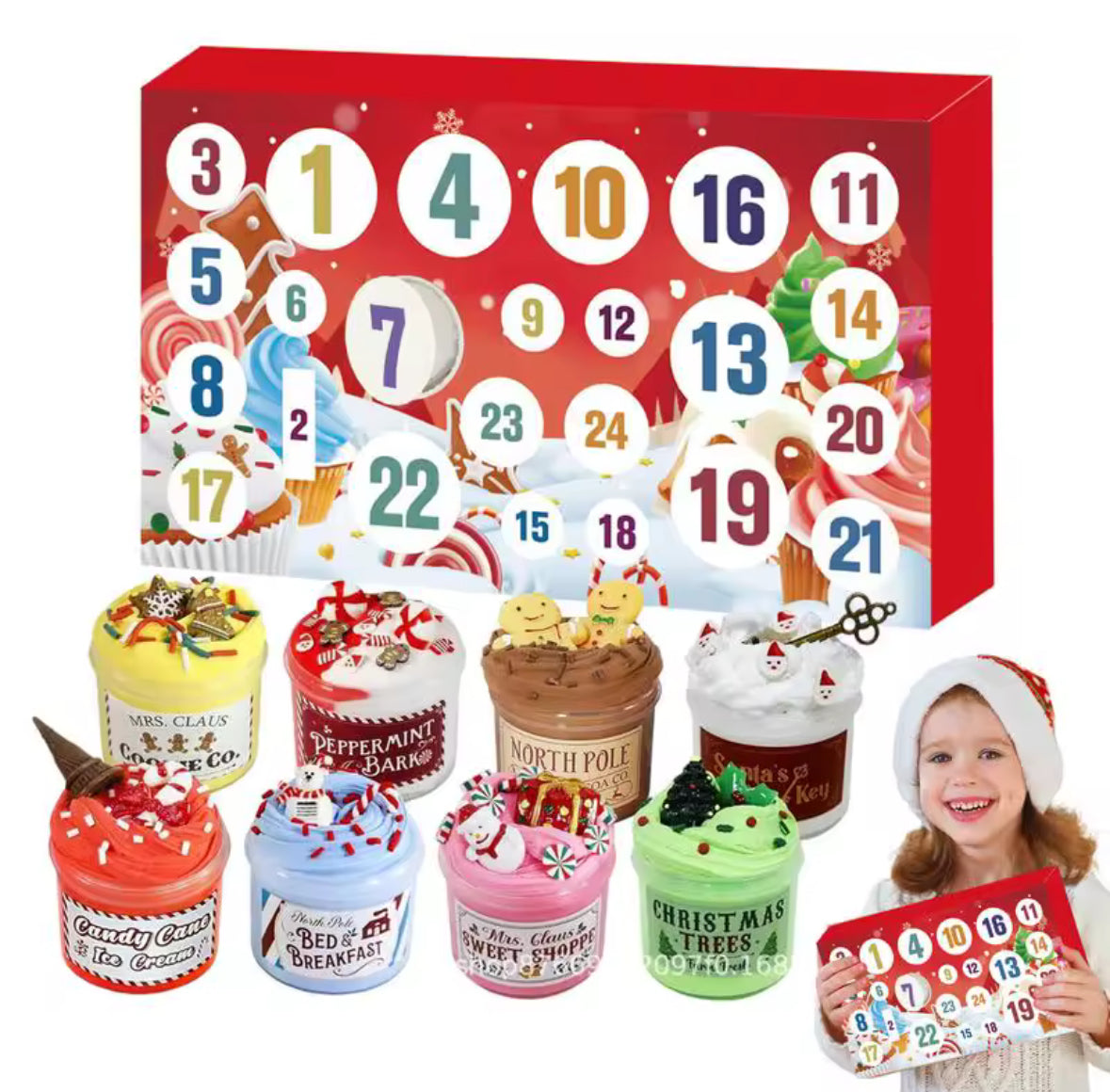 Lustiger Weihnachts Schleim Adventskalender