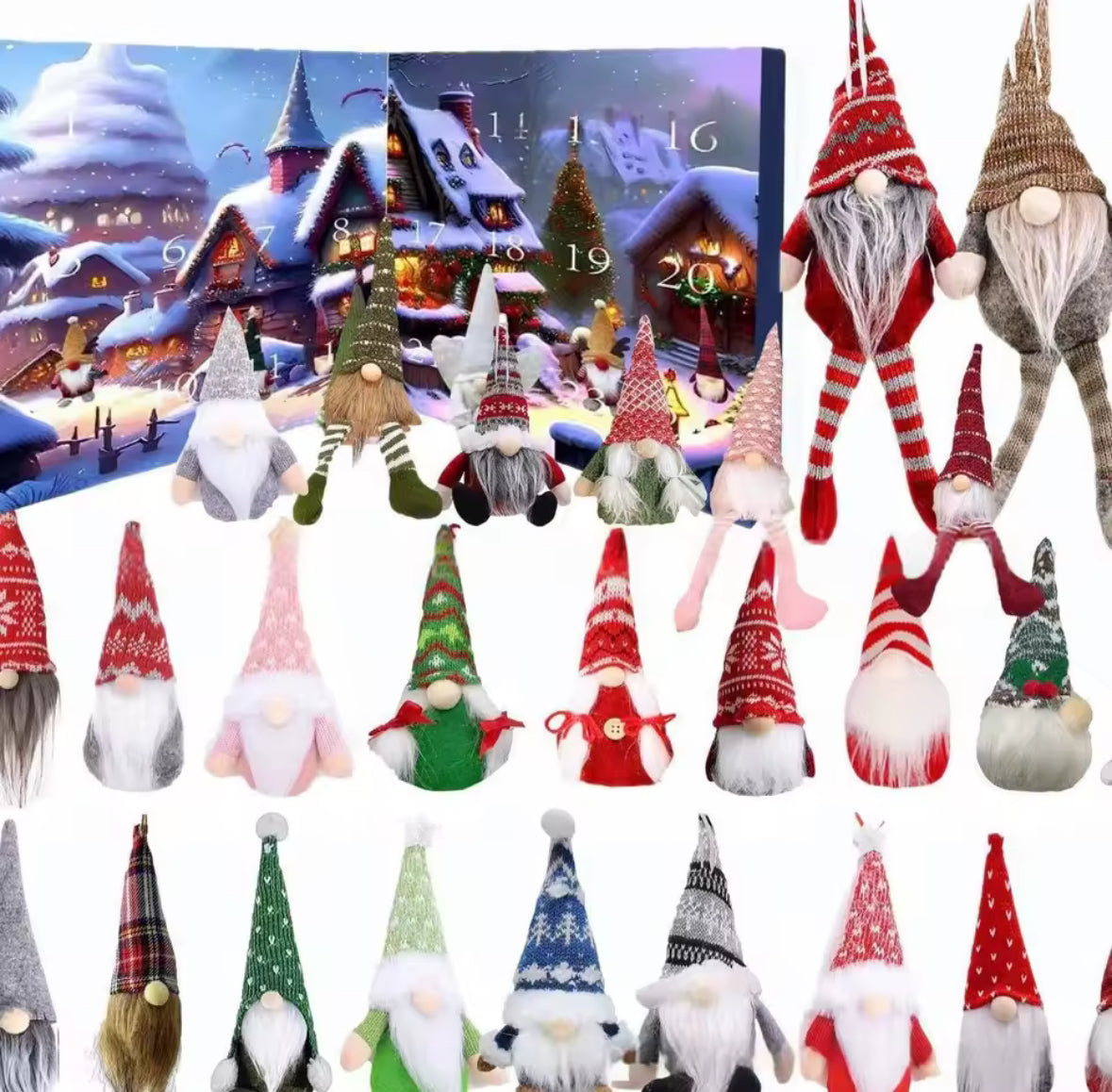 Wichtel Gnom Figuren Adventskalender