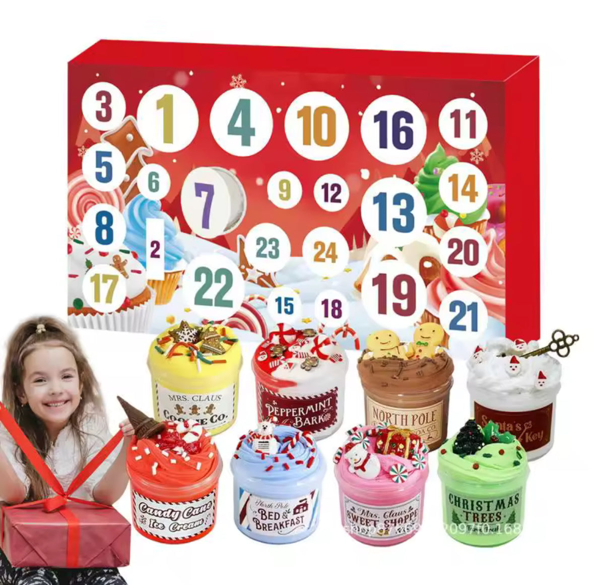 Lustiger Weihnachts Schleim Adventskalender