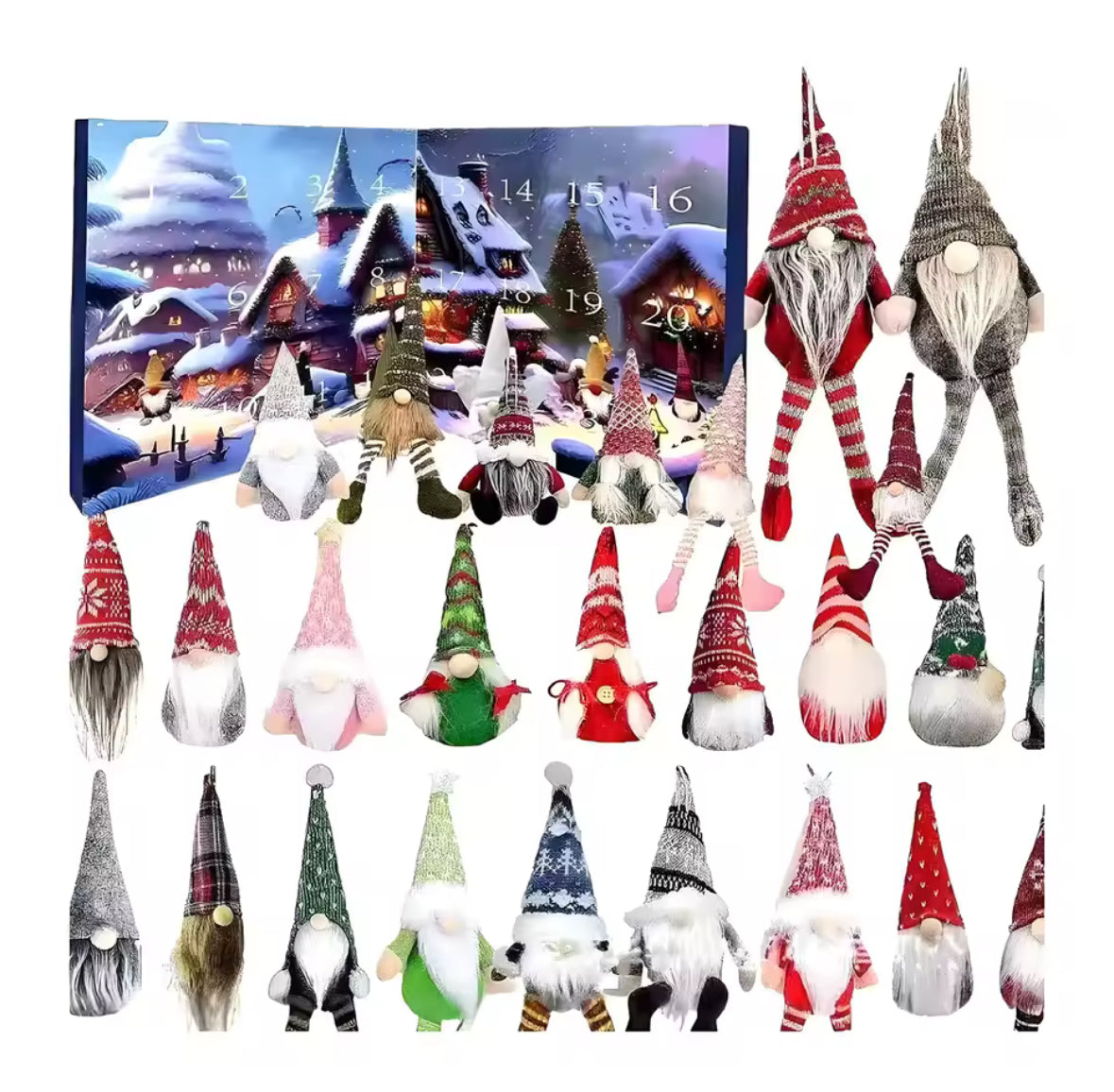 Wichtel Gnom Figuren Adventskalender