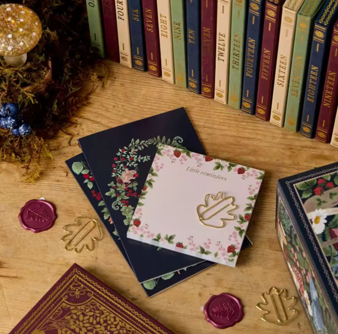 Bücherwurm Schreibutensilien Adventskalender