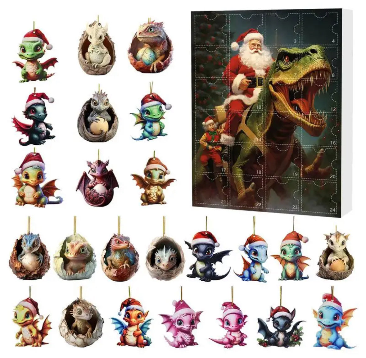 Tierischer Ornament Anhänger Adventskalender