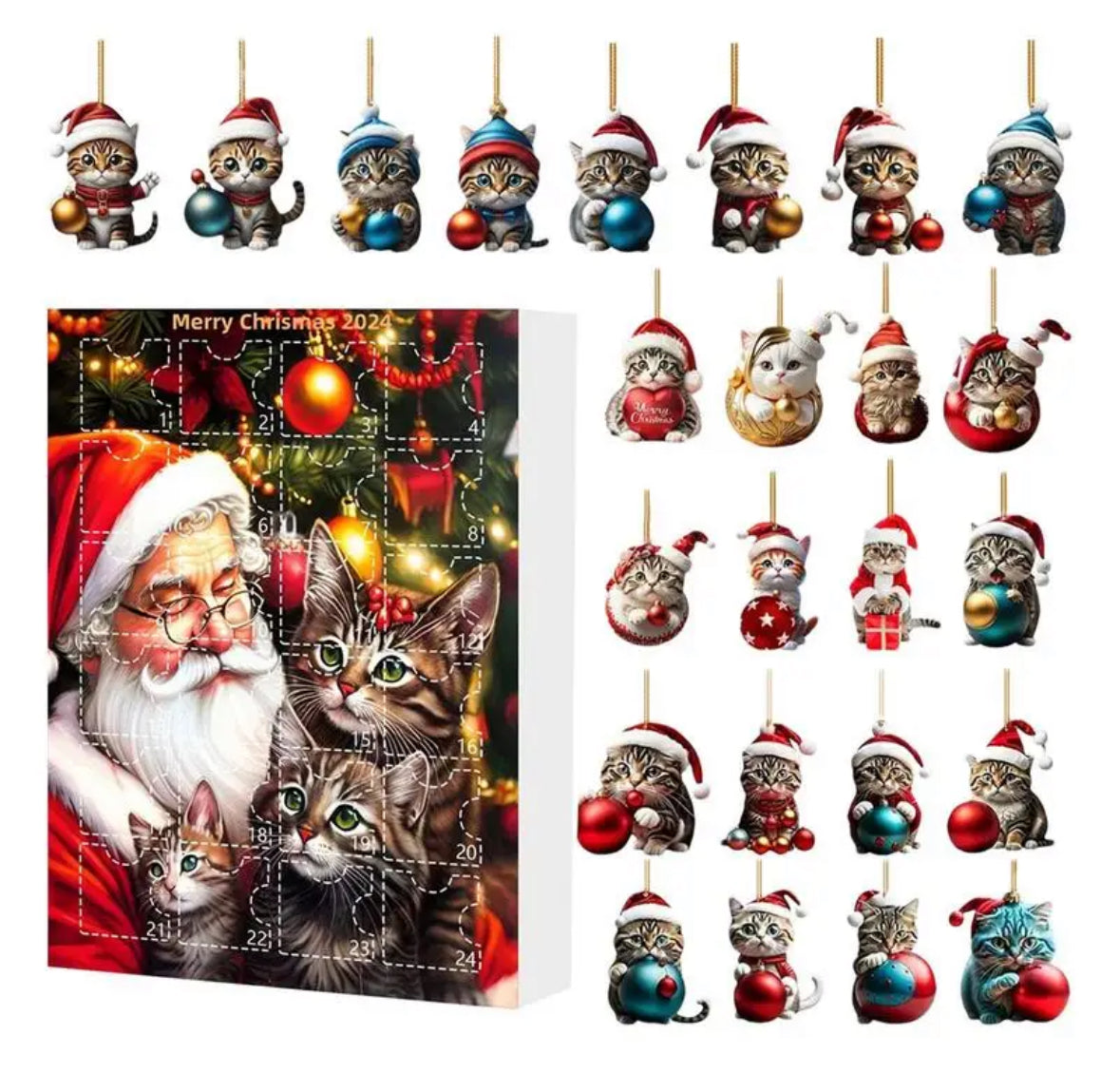 Tierischer Ornament Anhänger Adventskalender