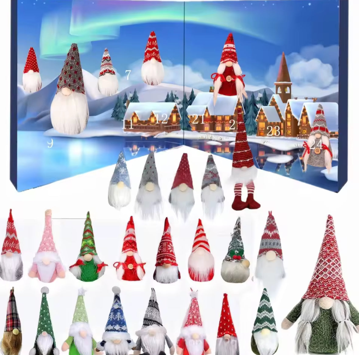Wichtel Gnom Figuren Adventskalender