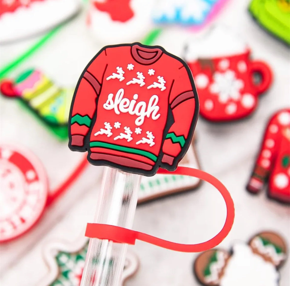 Strohhalm Trink Deckel Adventskalender