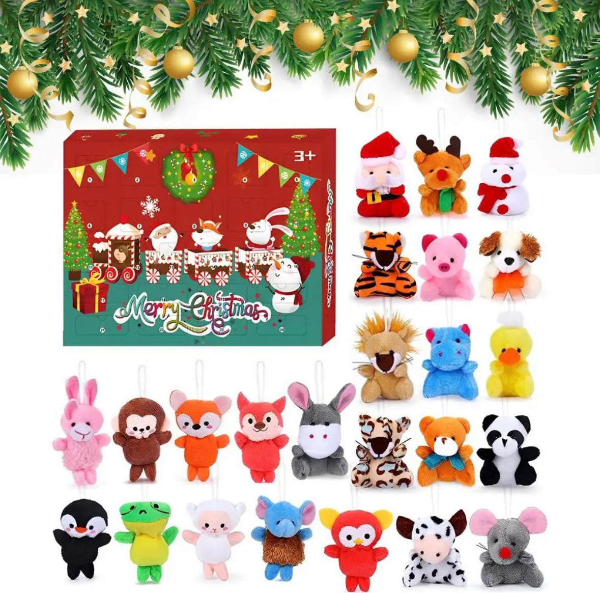Mini Plüschtier Anhänger Adventskalender