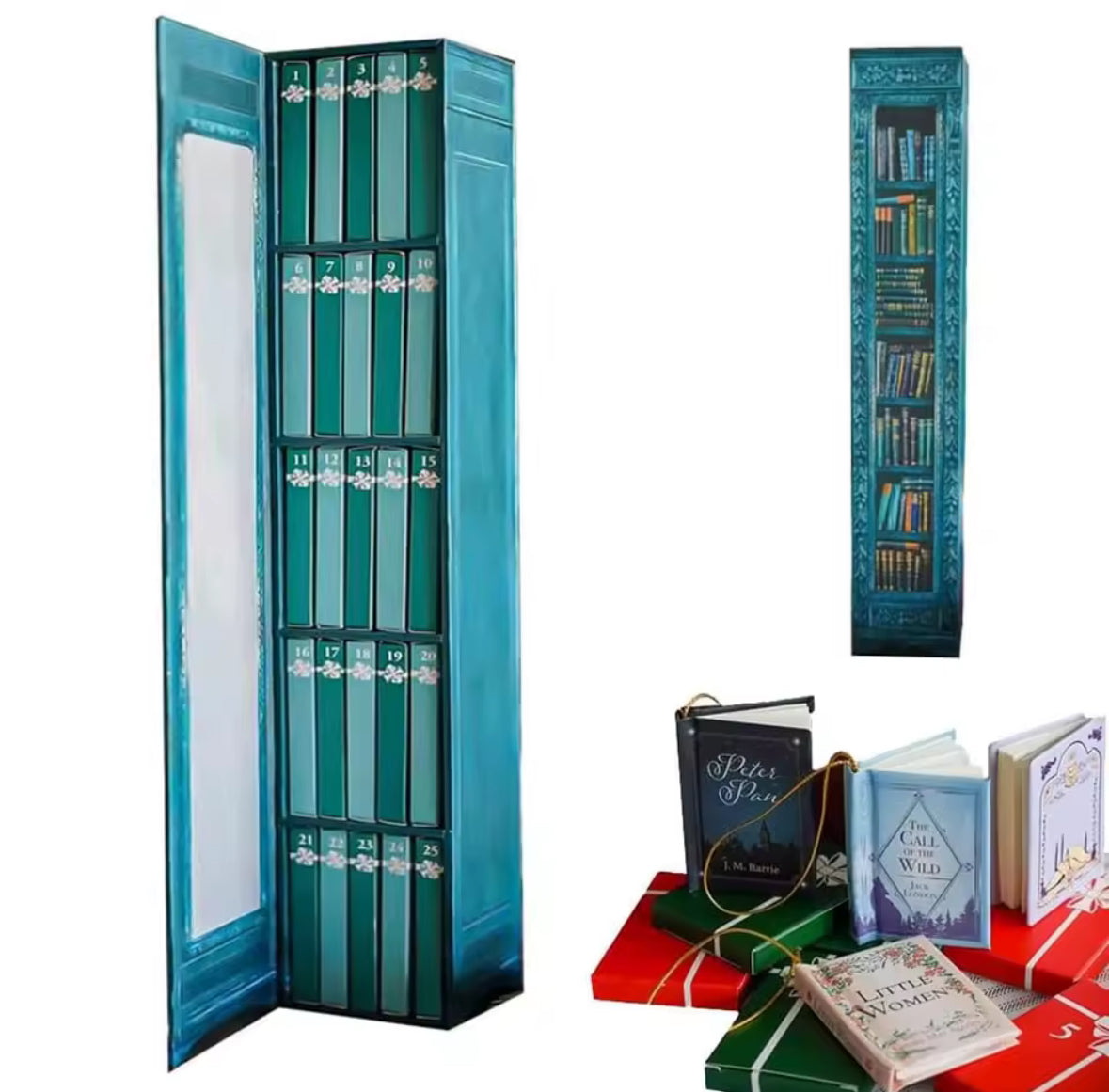 Mini Bücher Ornament Anhänger Adventskalender