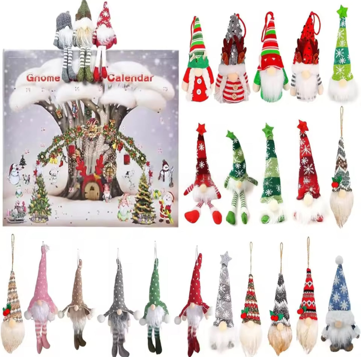 Wichtel Gnom Figuren Adventskalender