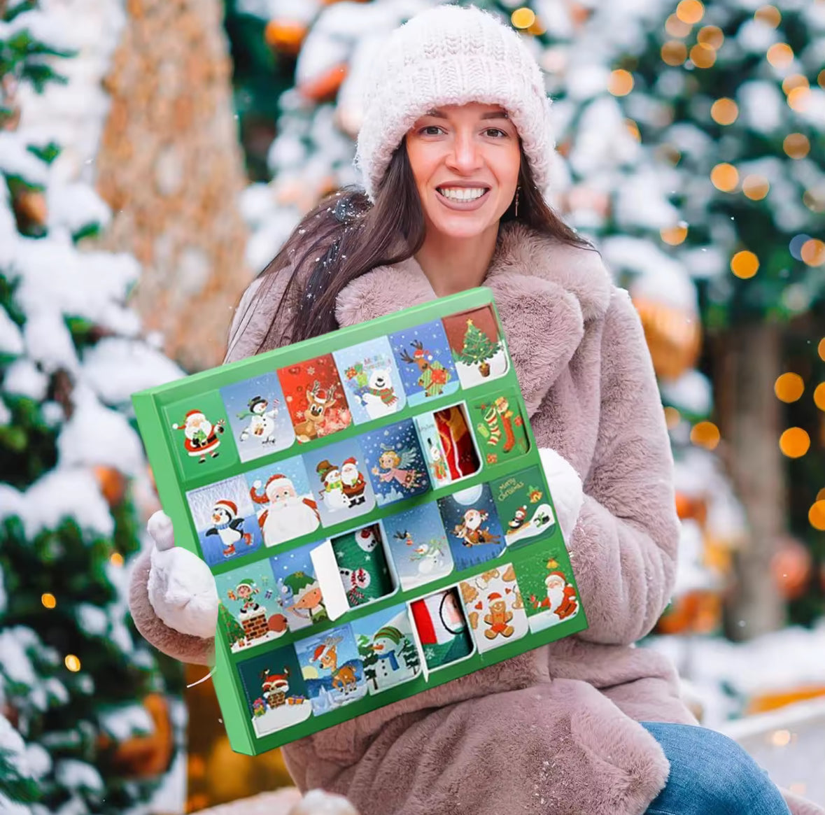 Lustiger Weihnachts Socken Adventskalender