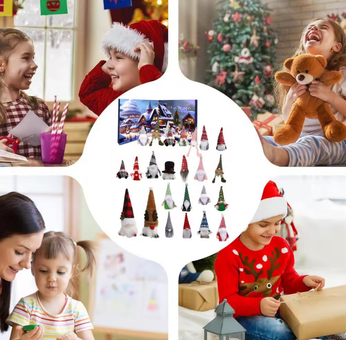 Wichtel Gnom Figuren Adventskalender
