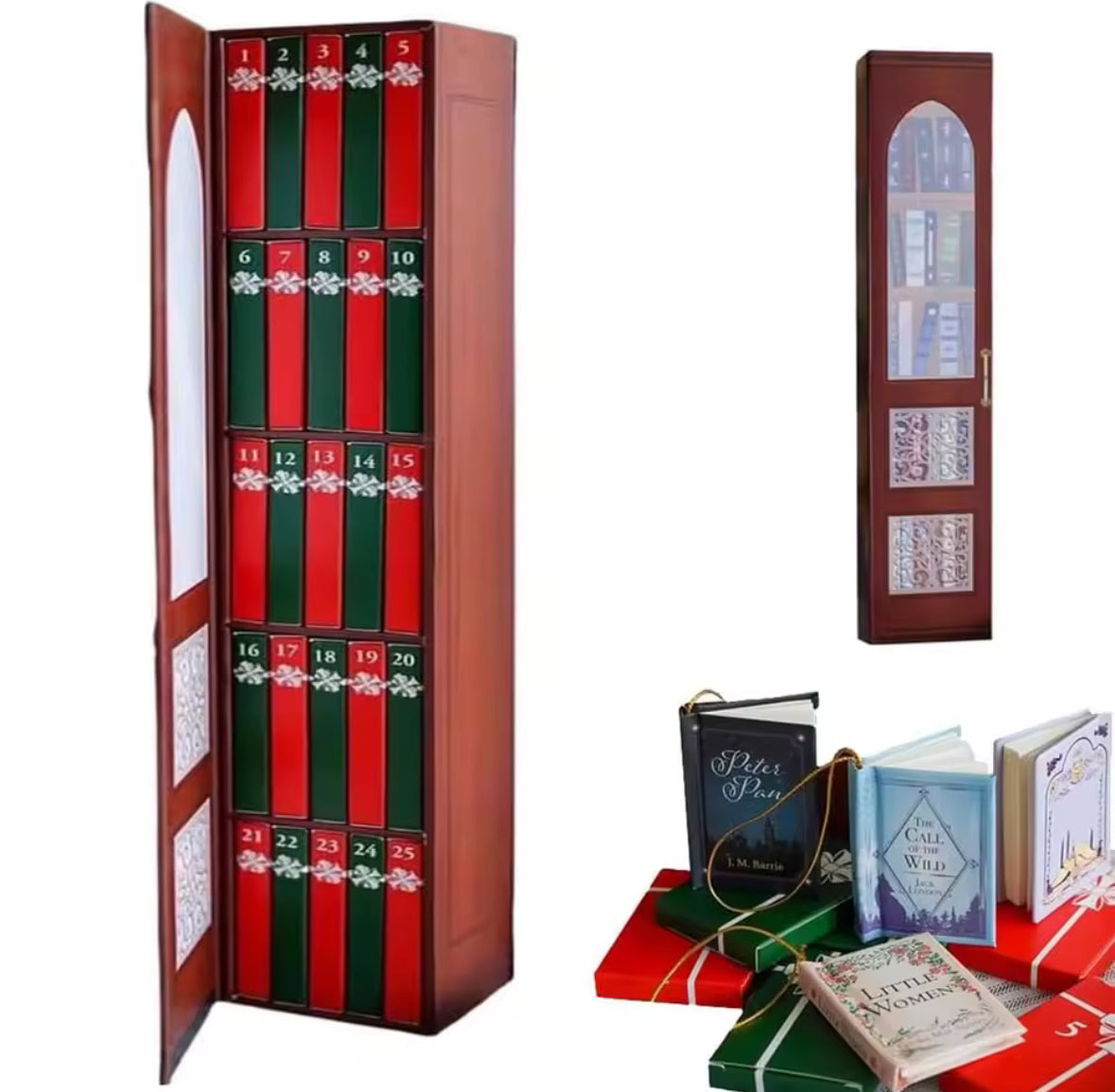 Mini Bücher Ornament Anhänger Adventskalender