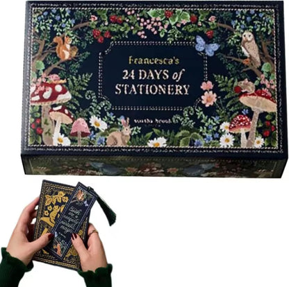 Bücherwurm Schreibutensilien Adventskalender