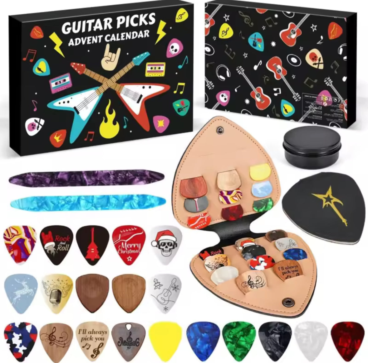 Gitarren Plektrum Pick Adventskalender