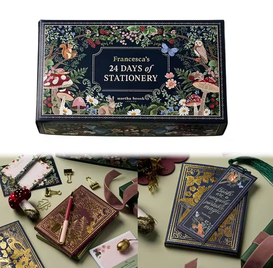 Bücherwurm Schreibutensilien Adventskalender