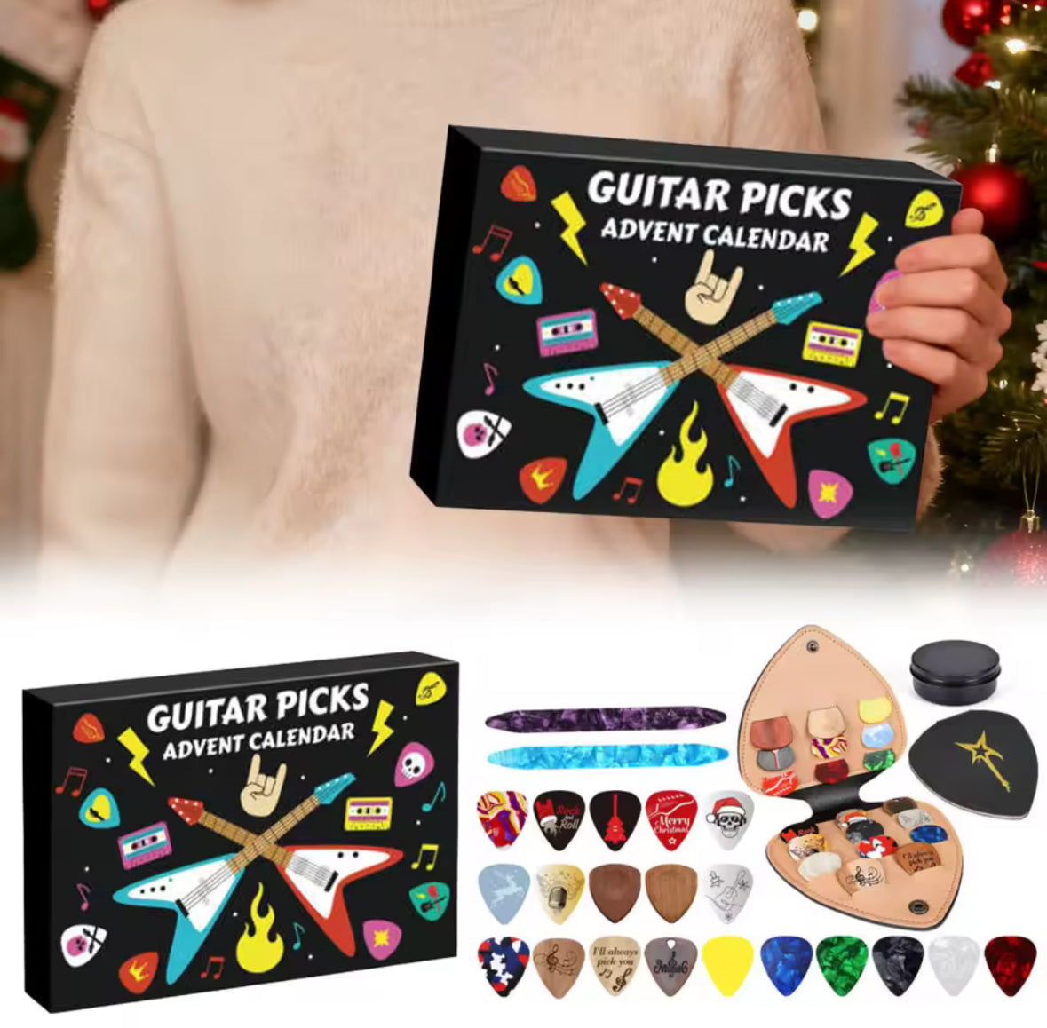 Gitarren Plektrum Pick Adventskalender